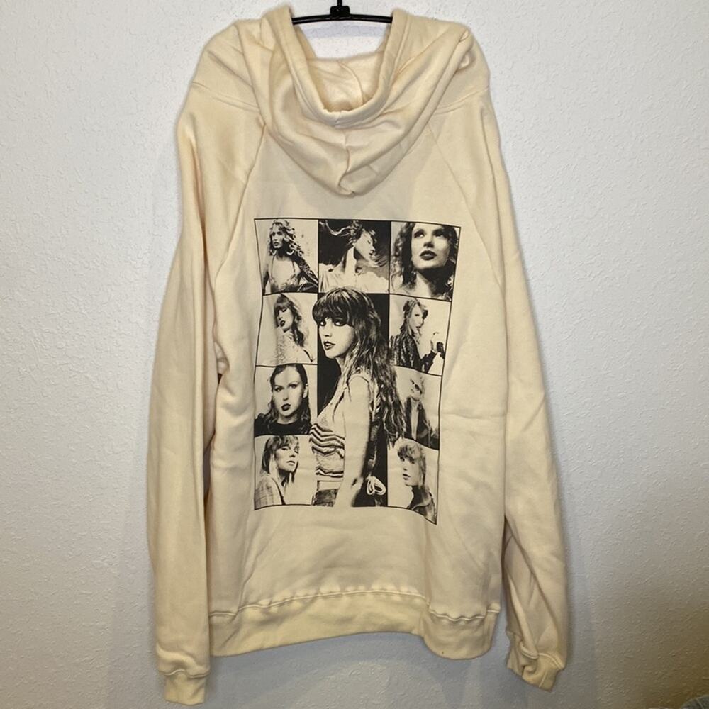 Taylor Swift Cream Official Eras Tour Hooded Pullover Sweatshirt NWOT Sz 2XL - Picture 5 of 12